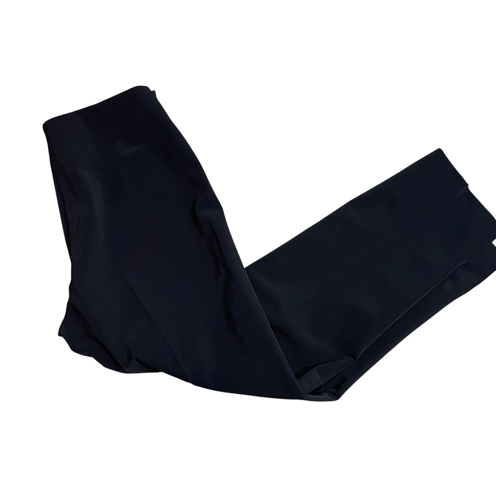 Leggiadro 8 Black Side Zipper Polyester Blend Slim Leg Ladies Pants